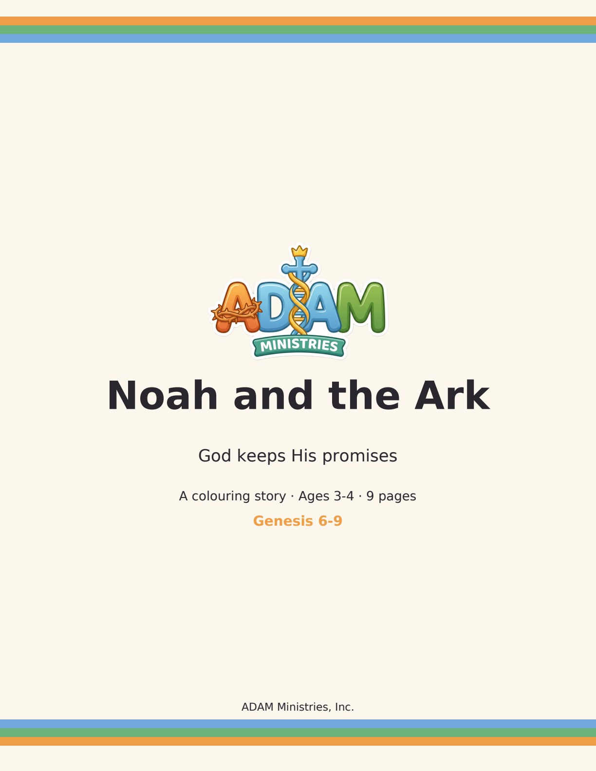 Cover of the Noah and the Ark colouring book
