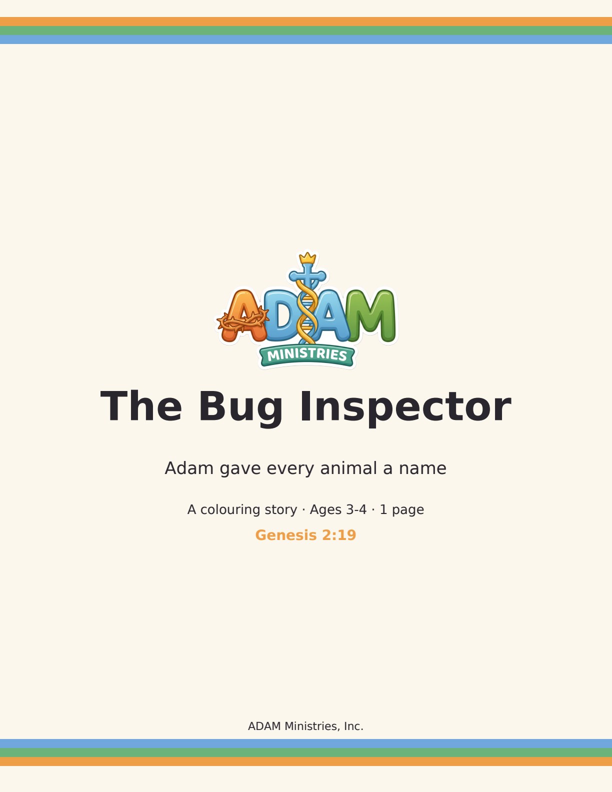 Cover of the The Bug Inspector colouring book